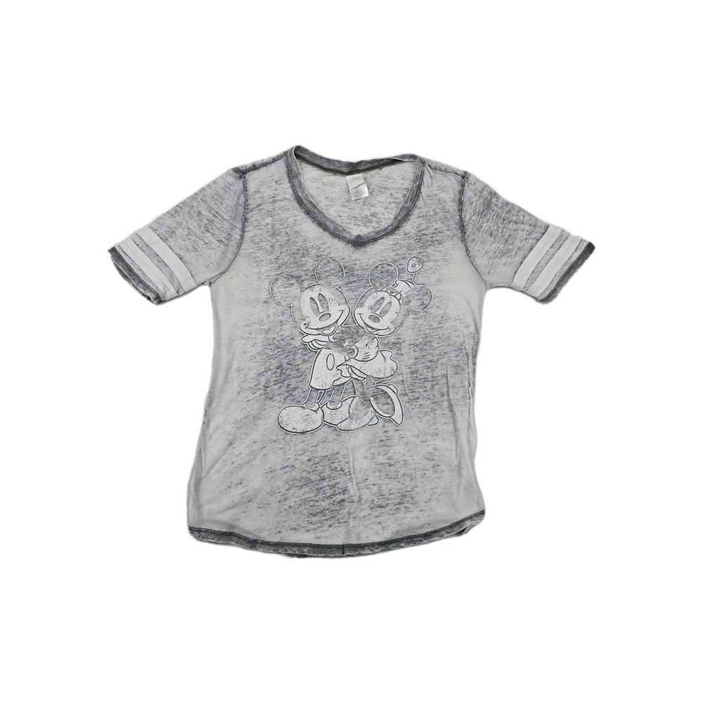 Disney Mickey & Minnie Mouse Hugging Jerry Leigh Gray T-shirt Size Small